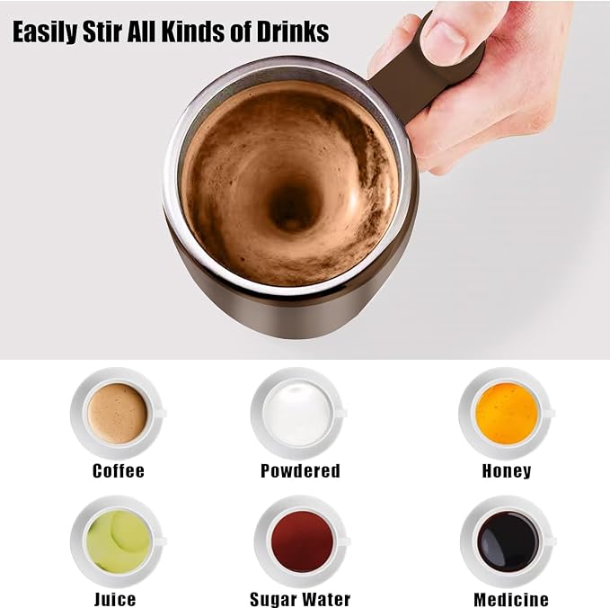 Self Stirring Mug, Rechargeable Auto Magnetic Coffee Mug