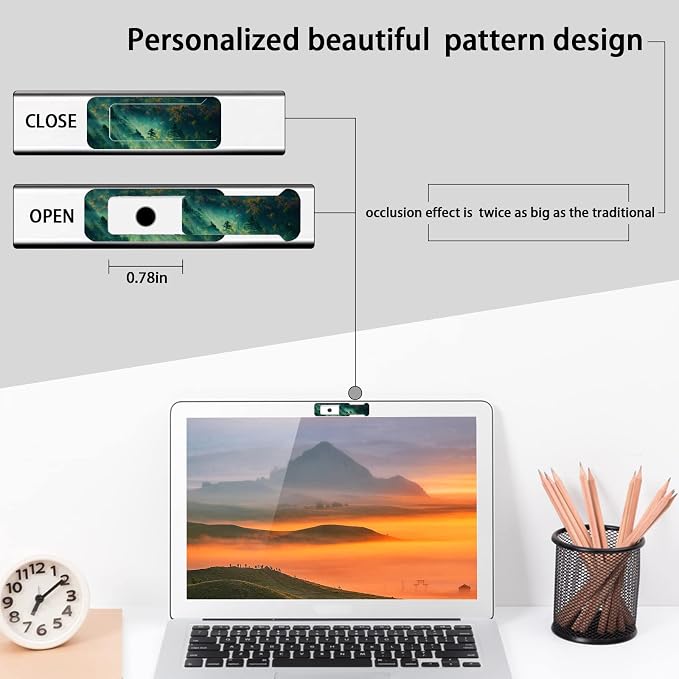 Webcam Cover, 3 Pieces, Laptop Camera Cover, Privacy Shielding Capacity is