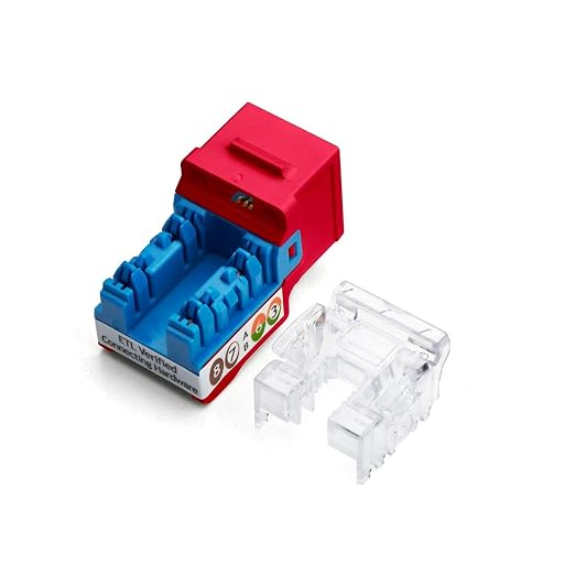 trueCABLE Cat5e Keystone Jack, Unshielded, 90 Degree Punch-Down, PoE++ 100W