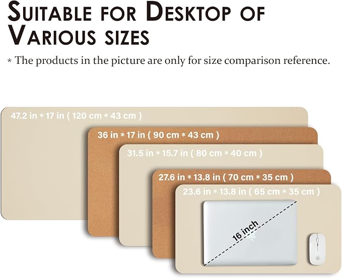 Cork Desk Mat - Dual-Sided Desk Pad