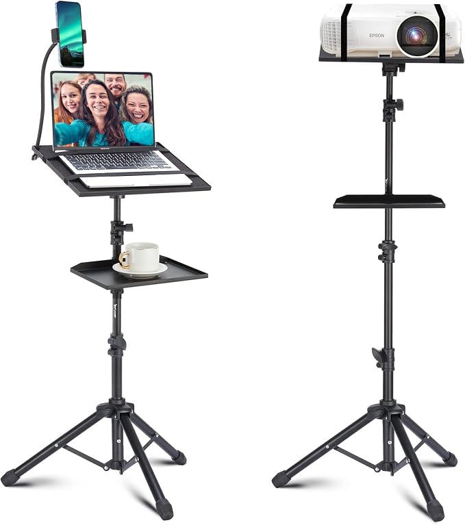 Lusweimi Projector Tripod Stand, 50” Laptop Stand