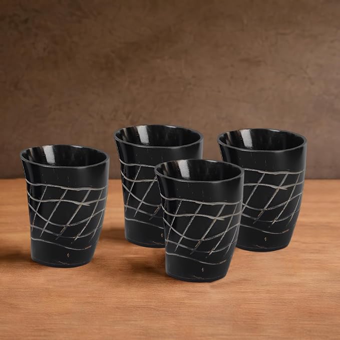 Handicrafts Home Viking Horn Shot Glasses Set of 12, Rustic Viking Drinkware