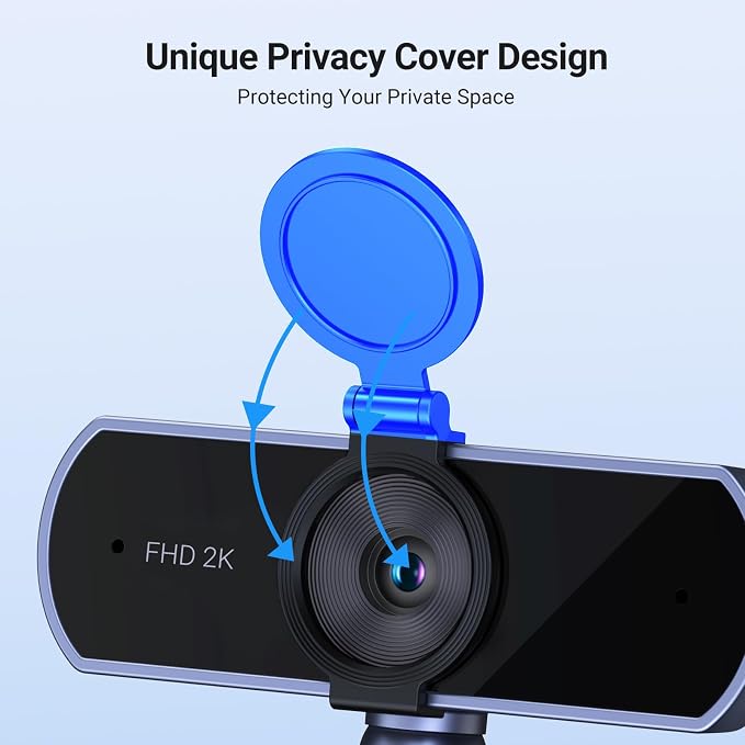 UGREEN 2K Webcam, Full HD 1080P Webcam