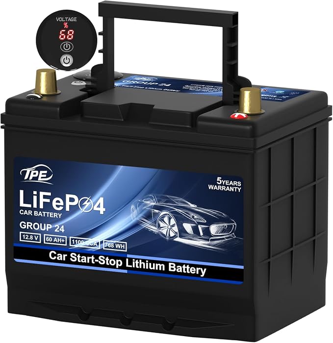 GROUP24 12V 60AH Car Battery High-Performance Lithium Start-Stop Battery