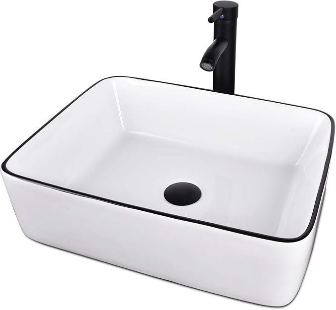 32" White Bathroom Vanity with Marble Texture Top and 4 Drawers