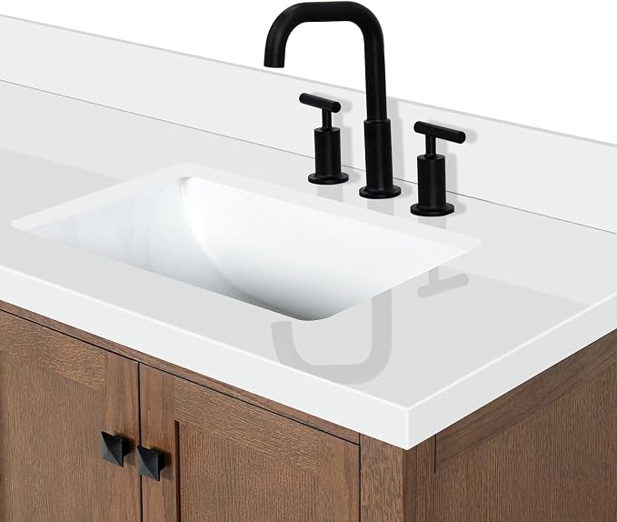 Cambridge 61 Inch Double Rectangular Sink Bathroom Vanity