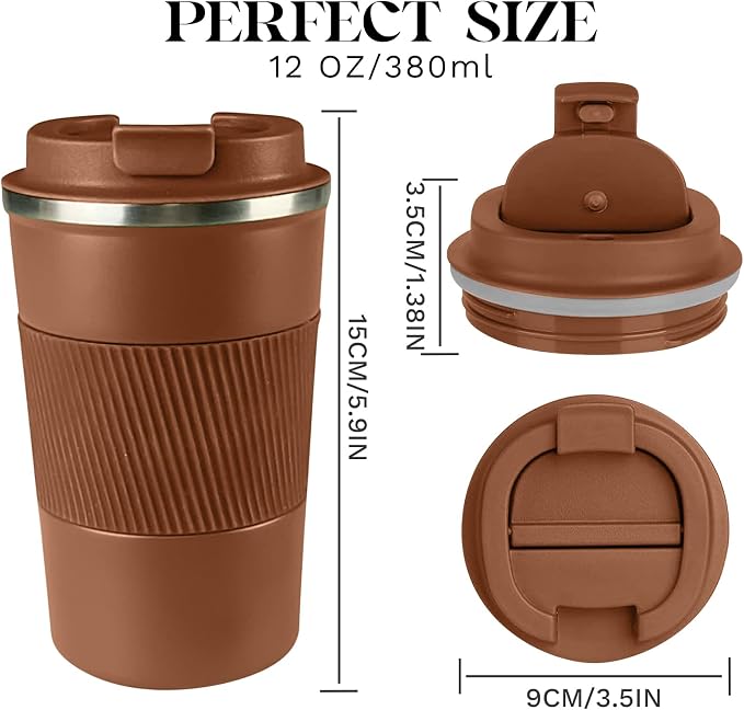 Insulated Travel Coffee Mug, Stainless Steel Coffee Cup