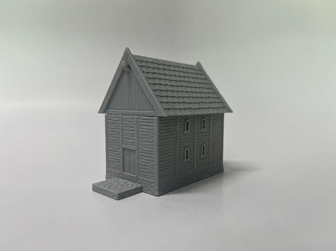 Paintable Tabletop Miniature Little Town Building Terrains Compatible - 18mm