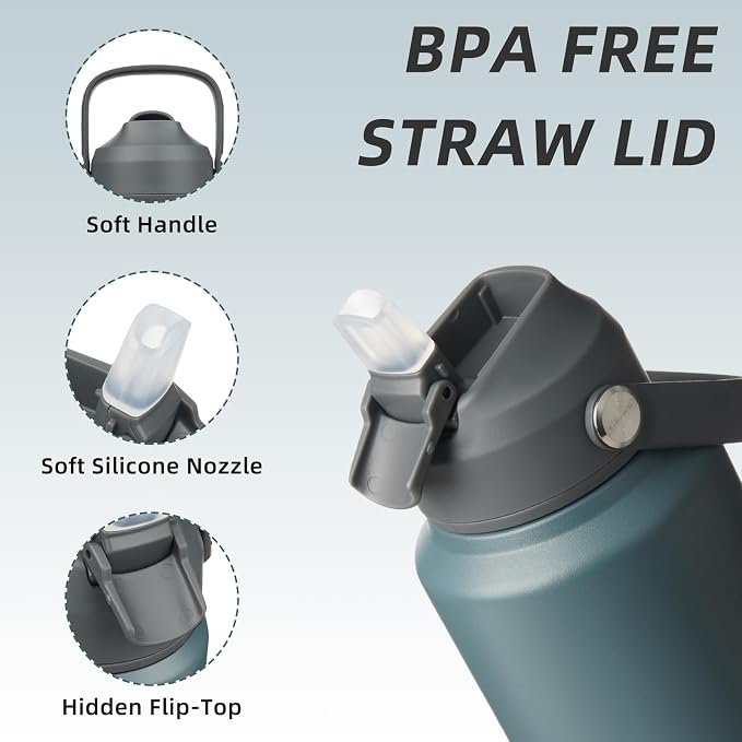 BJPKPK 40oz Insulated Water Bottle, Stainless Steel Bottle