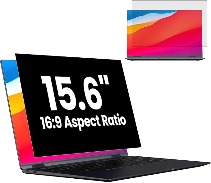 HD Laptop Privacy Screen 15.6 inch, Upgraded Laptop Privacy Screen