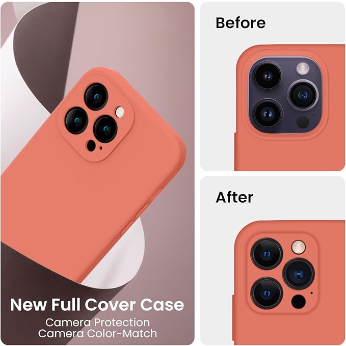 FireNova for iPhone 14 Pro Case, Silicone Upgraded Phone Case with, Soft