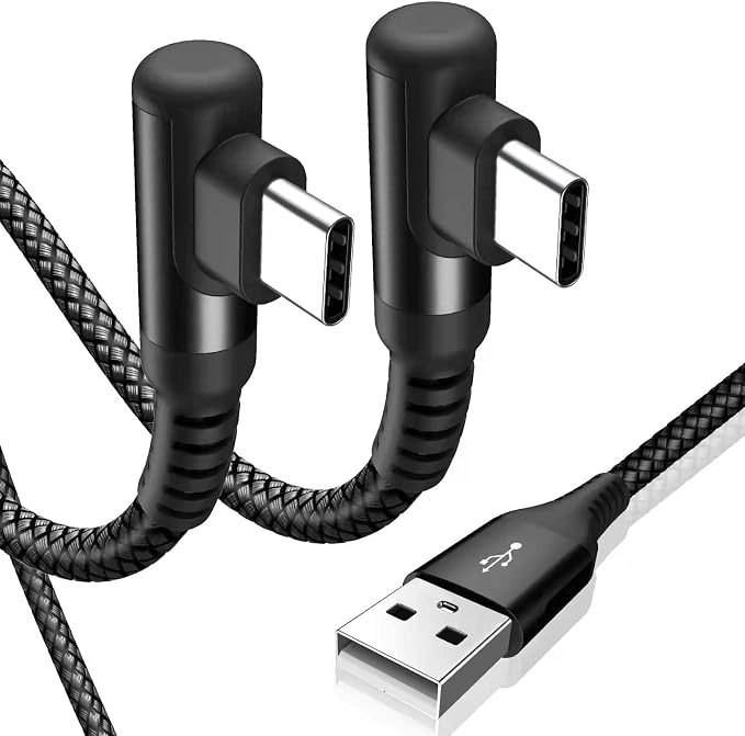 sweguard USB Type C Charger Cable Right Angle iPhone 16 Charger Nylon Braided