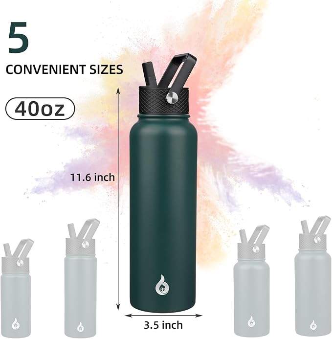 BJPKPK 40oz Insulated Water Bottle