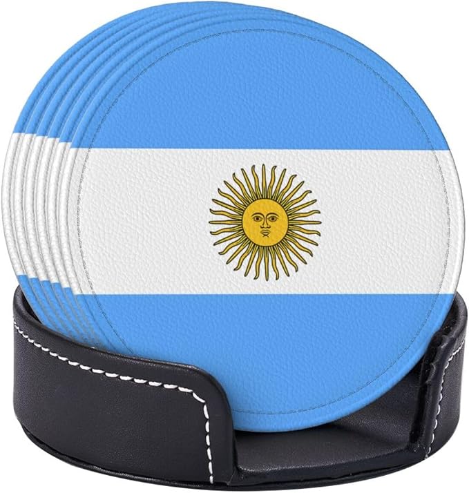 Argentina Flag Coasters for Drinks