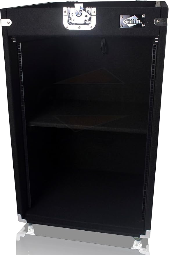 Griffin Rackmount Studio Mixer Flight Road Case – 25U Mount Space Amp Cabinet
