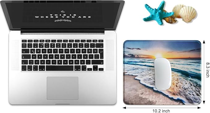 JIKIOU 3 Pack Mouse Pad with Stitched Edge, Comfortable Mouse Pads with