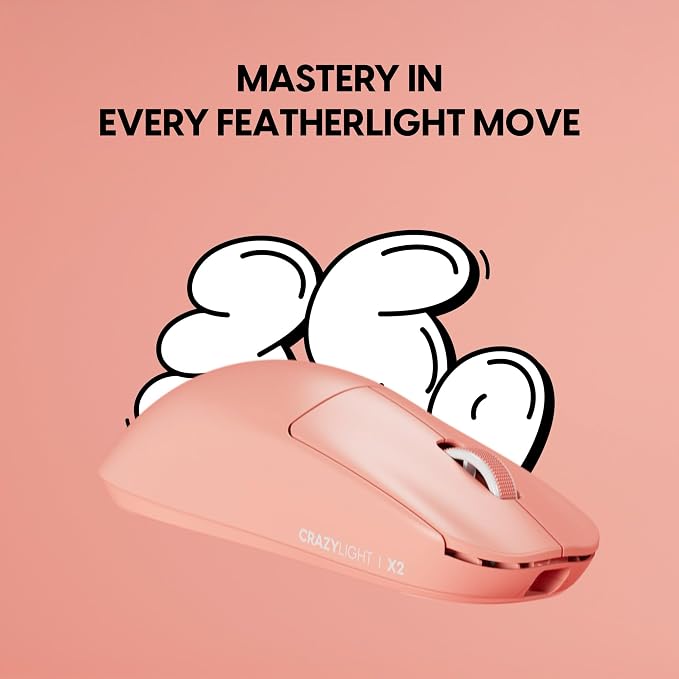 Pulsar Gaming Gears X2 Crazylight Wireless Gaming Mouse, Ultra Lightweight 1.23