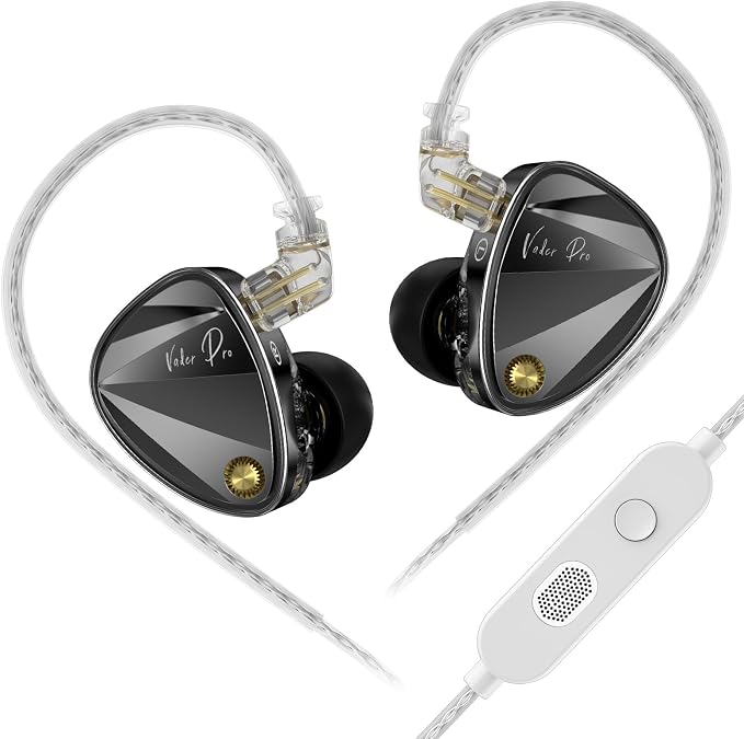 KZ Vader Pro in-Ear Monitors Gaming Earbuds, Triple Dynamic Driver IEM