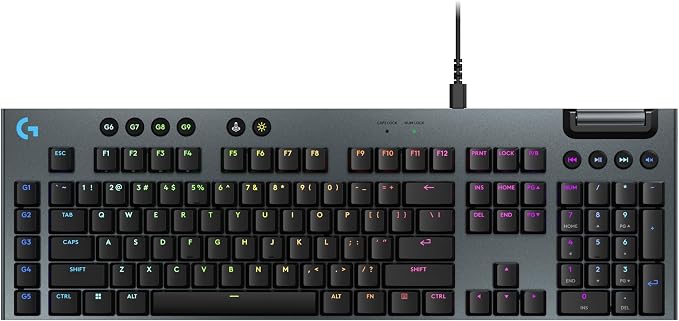 Logitech G915 X Wired Mechanical Gaming Keyboard, Double-Shot PBT Keycaps