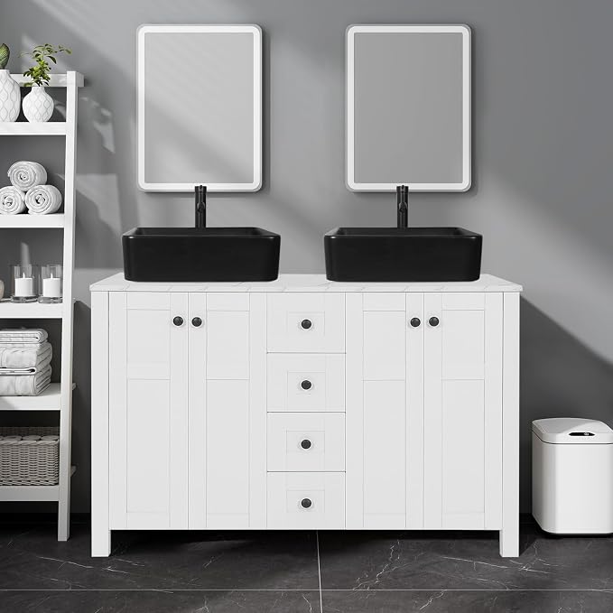 48-inch White Bathroom Vanity