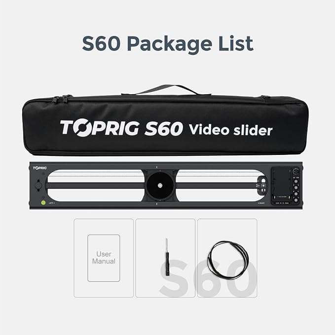 Accsoon Toprig S60 Motorized Camera Slider App Wireless Control Carbon Fiber