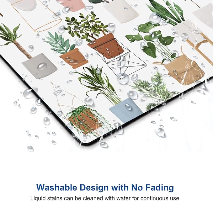 Mouse Pad, Cute House Plants Mouse Pads, Square Washable Cloth Personalized