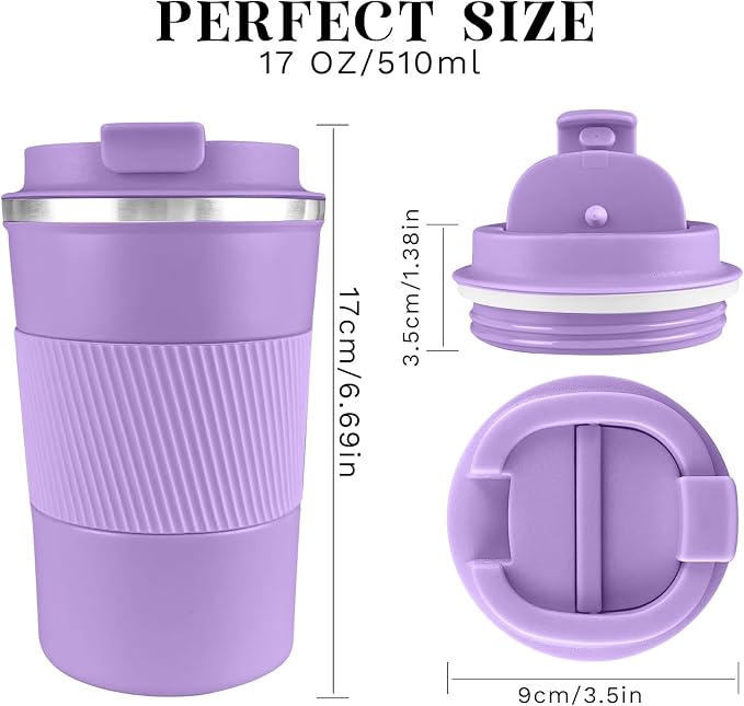 Insulated Travel Coffee Mug, Stainless Steel Coffee Cup