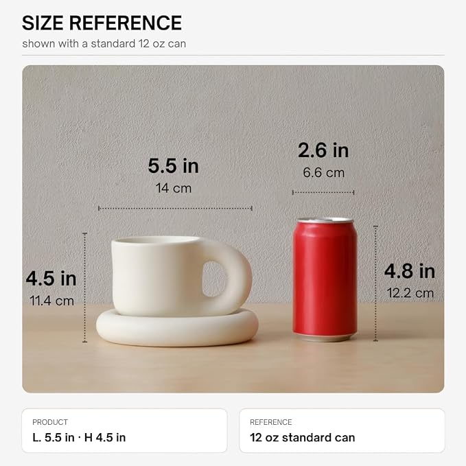 WENSHUO Ceramic Coffee Mug