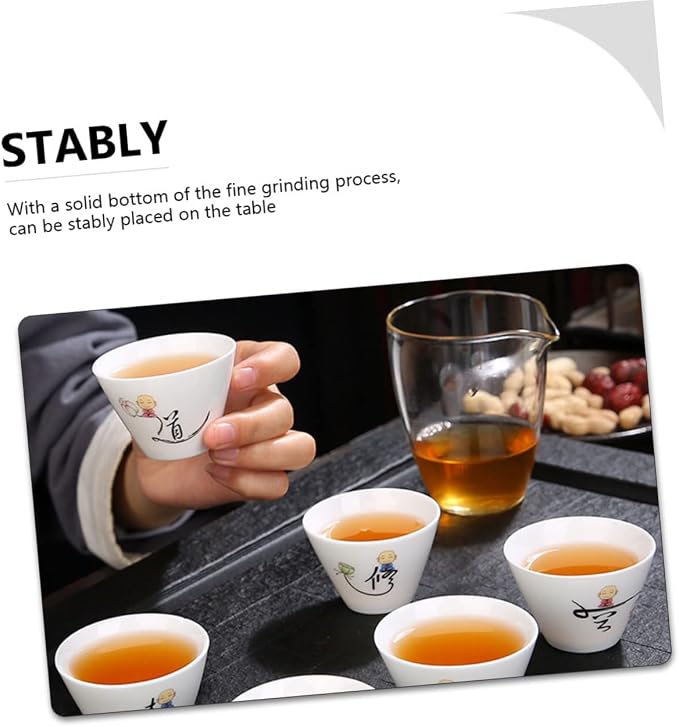 2Pcs Ceramic Tea Cups Retro Style Porcelain Teaware Delicate Handleless Kung Fu