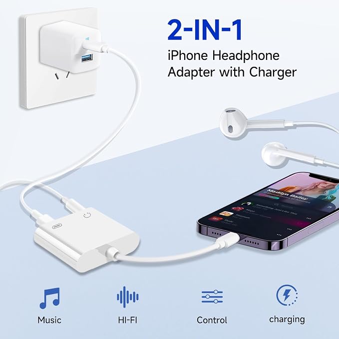 2-in-1 Charging & Audio Adapter