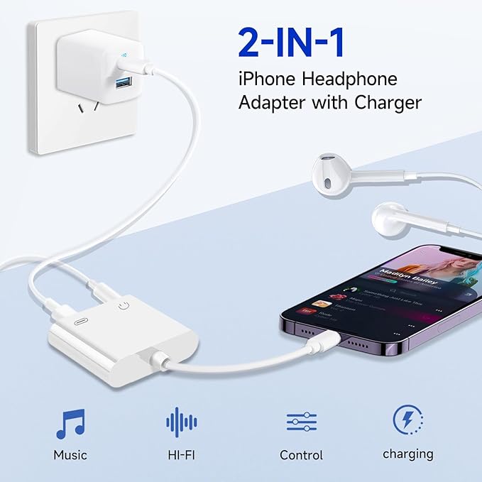 2-in-1 Charging & Audio Adapter