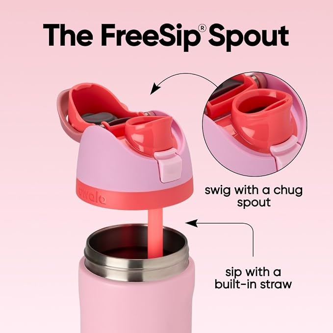Owala FreeSip Stainless Steel Water Bottle 32 oz Angel Food Cake