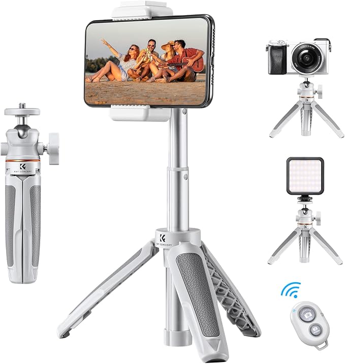 K&F Concept Selfie Stick Tripod, 360 Degree Rotation Mini Phone Stand