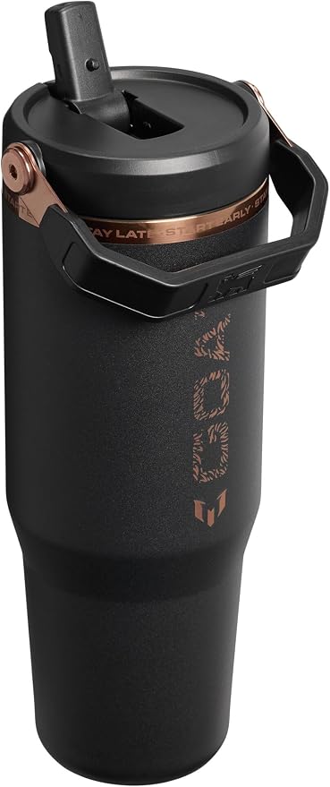 STANLEY IceFlow 2.0 Flip Straw Tumbler, 30 oz, Messi Goat Black | Easy Carry