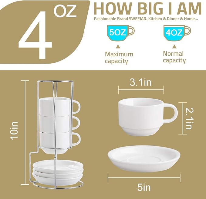 Sweejar Porcelain Espresso Cups