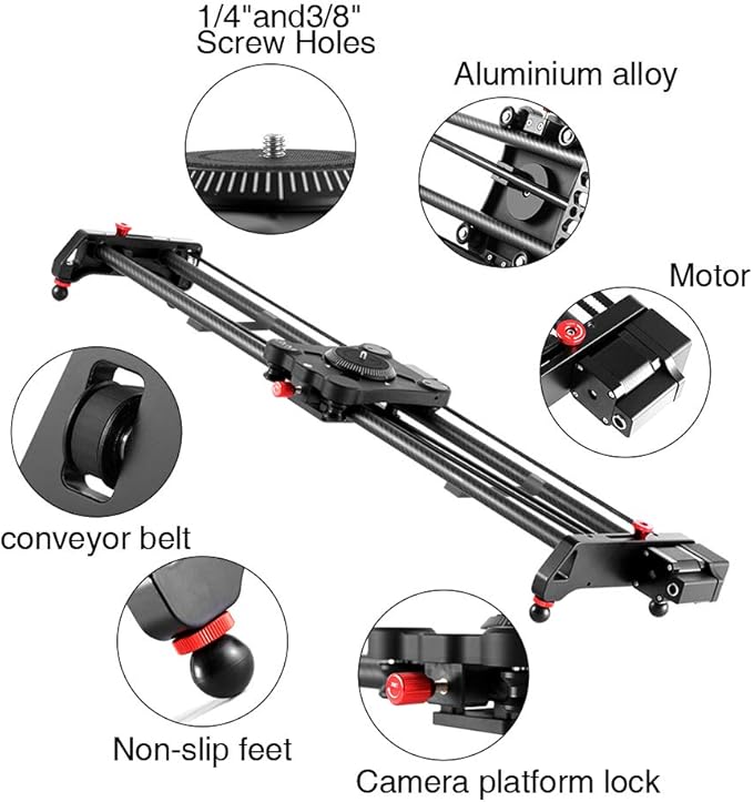 GVM Great Video Maker Camera Motorized Slider, Automatic Round Trip, Time Lapse