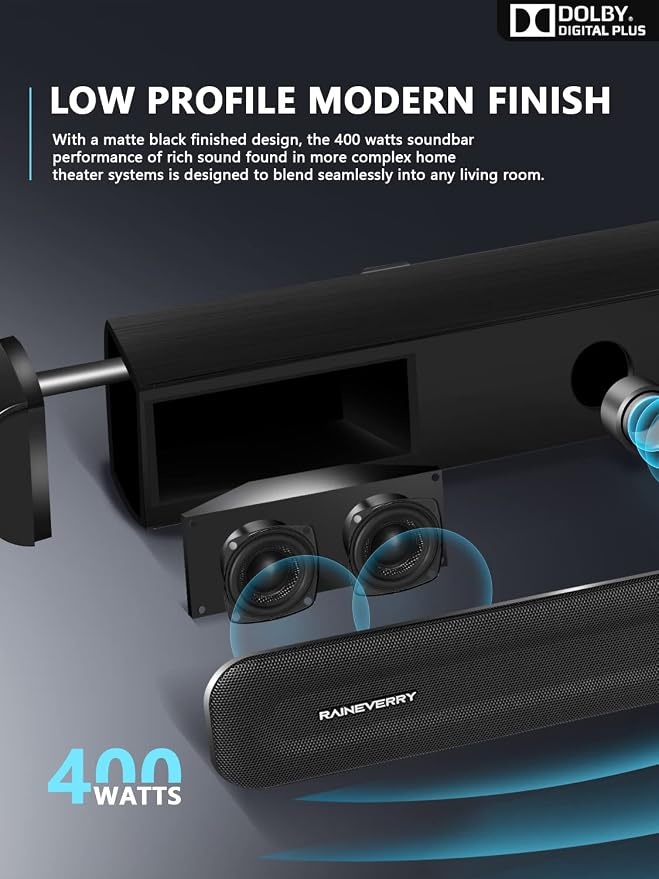 5.1 CH Surround Sound Bar with Dolby Audio, Sound Bars