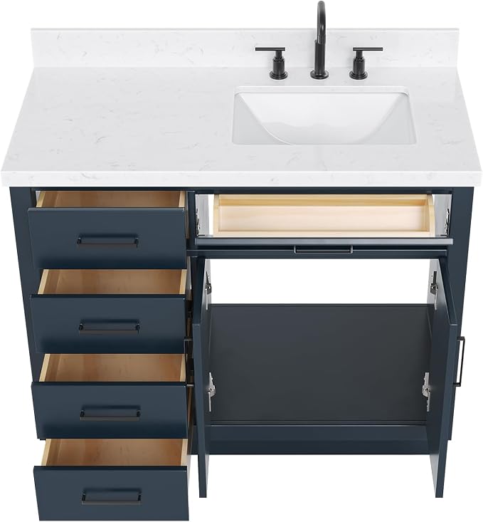 Hepburn 42 Inch Single Sink Bathroom Vanity in Midnight Blue