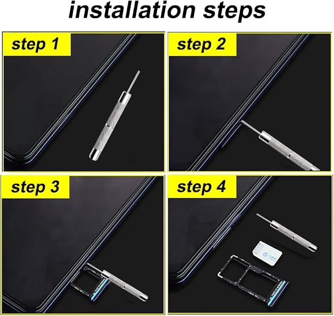 4 Pcs SIM Card Tray Eject Pin Tools Removal Tool Ejector Pin Needle