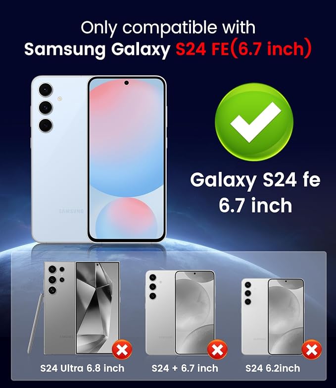 Magnetic for Samsung Galaxy S24 FE Case Slim Soft Silicone Bumper Shockproof
