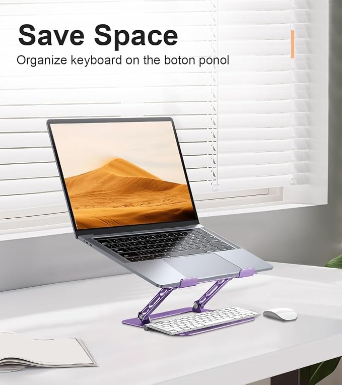 Adjustable Laptop Stand for Desk, Portable Laptop Stand Holder and Riser