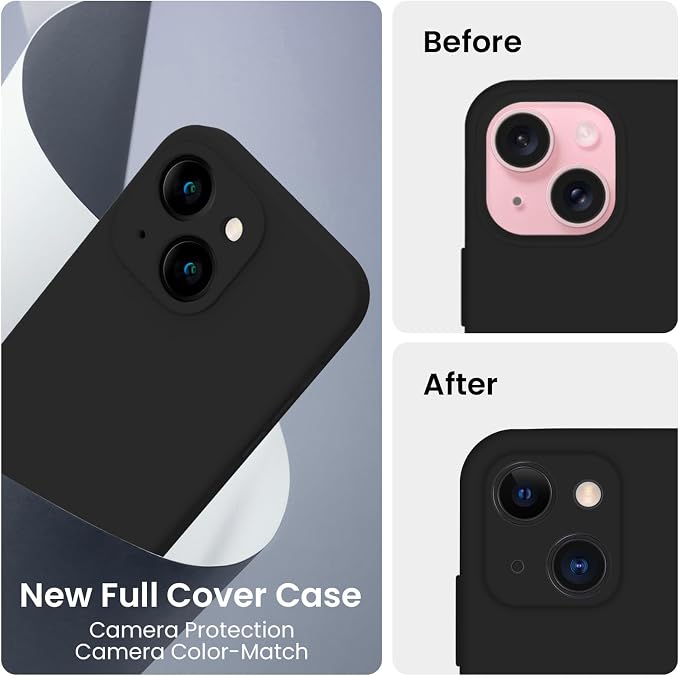 FireNova Designed for iPhone 15 Plus Case, Silicone Case with, Soft