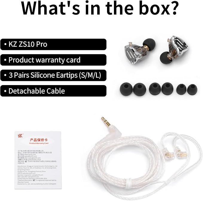 Gaming Earbuds Headphone, KZ ZS10 Pro Gaming