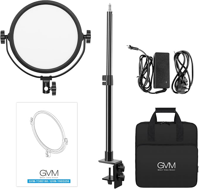GVM Desk Mount LED Video Light, Bi-Color Professional Light