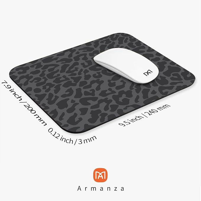 Square Mouse Pad Black Leopard, Personalized Premium-Textured Custom Mouse Mat