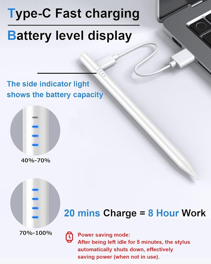 Stylus Pen for iPad 9th&10th, Fast Charge for ipad Pencil