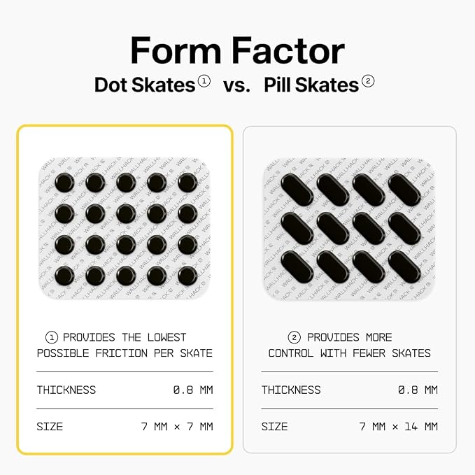 Wallhack UHMW-PE Dot Mouse Skates | Premium Universal Skates
