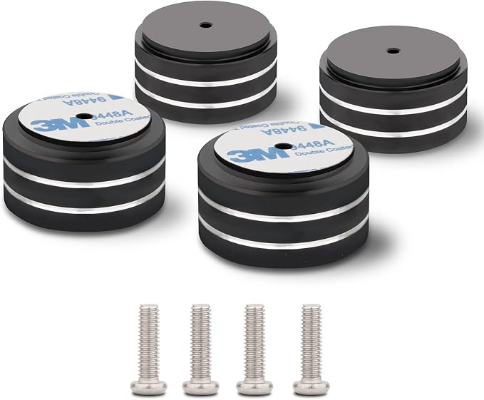 Monosaudio 4Pcs 40x20mm Speaker Isolation Feet Single-sided 3M Adhesives