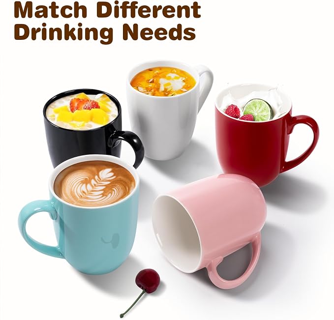 Urbanstrive 16 oz Large Coffee Mugs Set of 4 Ceramic Coffee Mug White Coffee