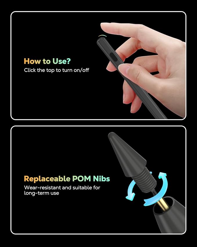 MoKo Pencil for iPad 11th 10th Gen, Stylus Pen for 2018-2025 Apple iPad